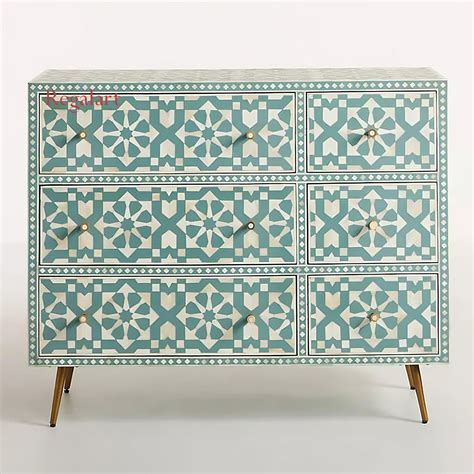 Handmade Bone Inlay Chest of Drawers | Moroccan Storage Solution | Ele ...