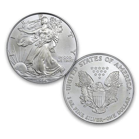 The 1996 Rarest Year Of Issue Uncirculated Condition Silver Eagle Coin