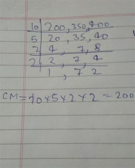 Find LCM for number 200 350 400 - Brainly.in