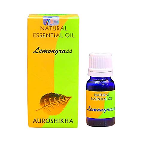 Auroshikha Lemongrass Essential Oil - 10 ml | Natural Aromatherapy Oil ...