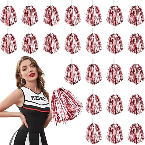 DILIBRA 24 Pcs Metallic Cheerleading Pom Poms, Cheerleaders Cheer Pom ...