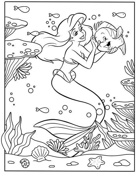 Ariel Coloring Pages Printable