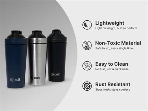 Buy cult Steel Shaker 700ml Silver Online in India | Cult Store