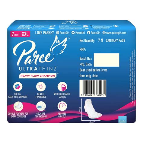 Buy PAREE ULTRA THINZ SOFT & RASH FREE SANITARY PADS FOR HEAVY 7 PADS ...