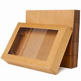 Paperboard Window Bakery Box Large Pastry Baking Rectangle Cake Box ...