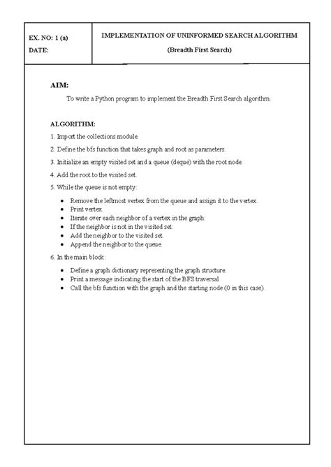 Aiml front back - AIM: To write a Python program to implement the ...