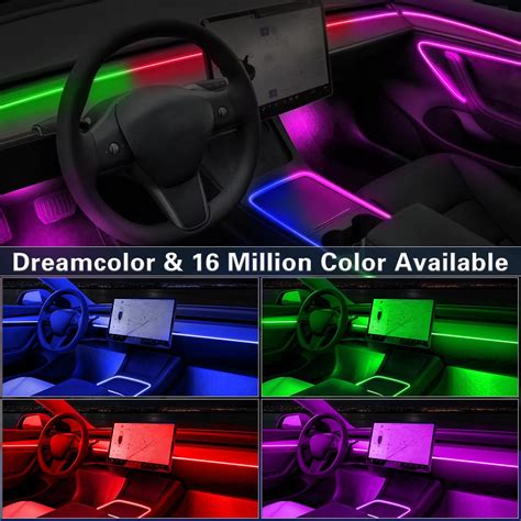 Snapklik.com : QVEVDACAR Acrylic Interior Car LED Strip Light ...