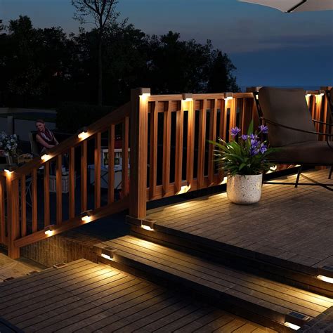 GIGALUMI Solar Deck Lights Outdoor, 20 Pack Solar Step Lights ...