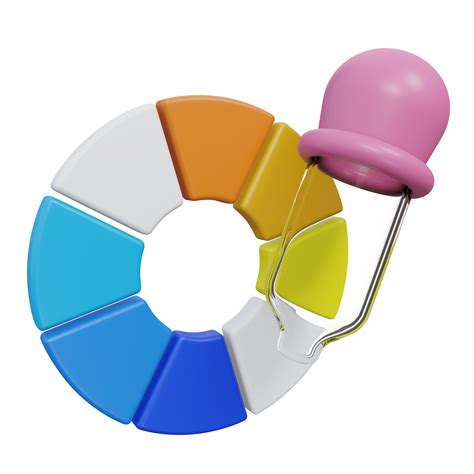 color picker 3d rendering, transparent backgorund, design and development 23569565 PNG