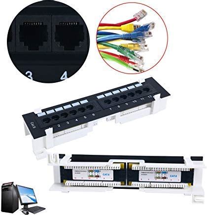 Buy Cat6 12 Port RJ45 Patch Panel UTP LAN Network Adapter Cable ...