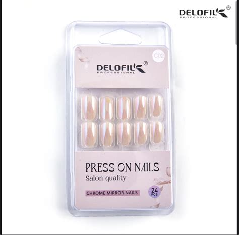 Delofil Premium Chrome Nails (Salon Like Nails) 24 Nails in box | Nail ...