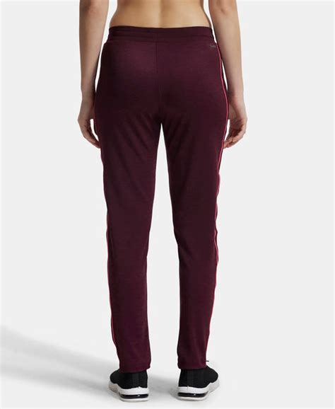 Buy Microfiber Fabric Straight Fit Trackpants with Side Zipper Pockets ...