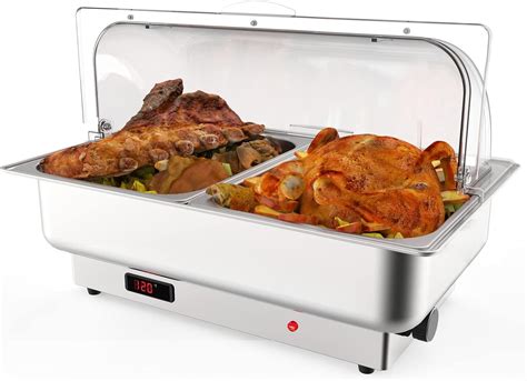 Snapklik.com : Stainless Steel Electric Chafing Dish Buffet Set 2 X ...