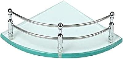 Spiry Acrylic Glossy Finish Wall Bathroom Corner Shelf (Clear , 9x9 ...