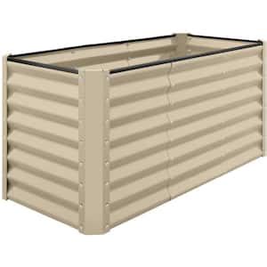 Best Choice Products 4 ft. x 2 ft. x 1 ft. Taupe Oval Steel Raised ...