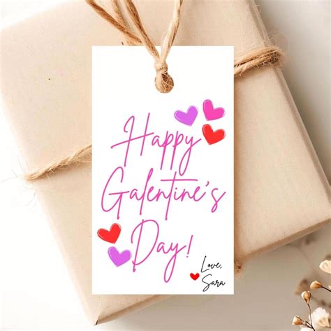 Galentine's Day Gift Tag Template Printable Favor Tags EDITABLE ...