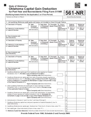 2022 OK Form 561-NR Fill Online, Printable, Fillable, Blank - pdfFiller