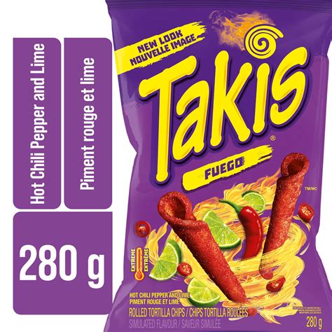 TAKIS® Fuego Spicy Chili Pepper and Lime Rolled Tortilla Chips ...