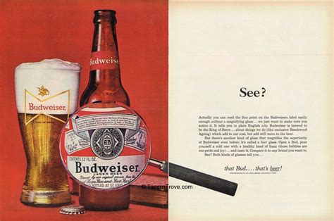 Item #79342 1964 Budweiser Lager Beer Paper Ad