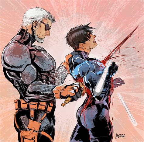 Nightwing Vs Slade Nightwing Vs Deathstroke! Winner: Uh...no Contest?