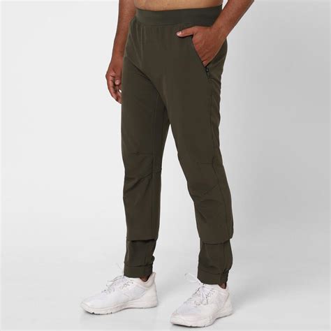 Buy Men Recycled Polyester Slim-Fit Gym Trousers - Khaki Online | Decathlon
