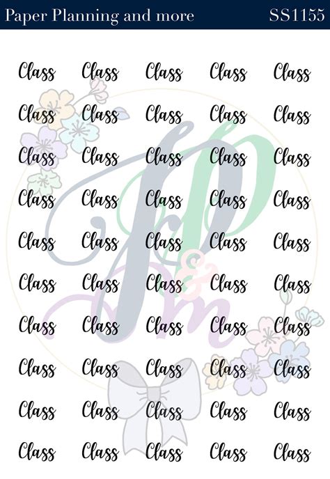 Class Handwritten Sticker Sheet – Paper planning and more