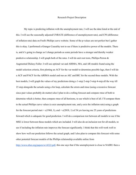 Image result for Research Project Description Example