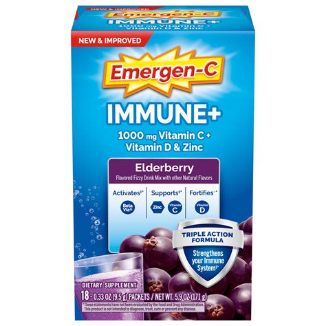 Emergen-C Immune+ Vitamin C Powder Supplement for Immune Support ...
