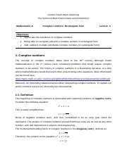 Image result for Rectangular Form Complex Numbers