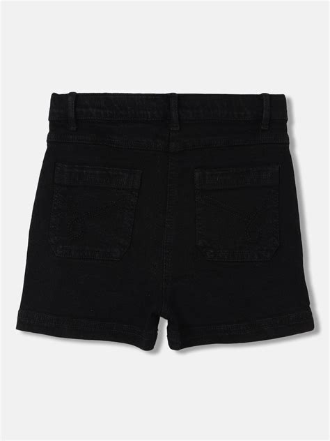 Shop Blue Giraffe Girls Black Solid Regular Fit Shorts Online – Iconic ...