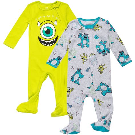Buy Pixar Monsters Inc. Mike Sully 2 Pack Cosplay Long Sleeve Sleep N ...
