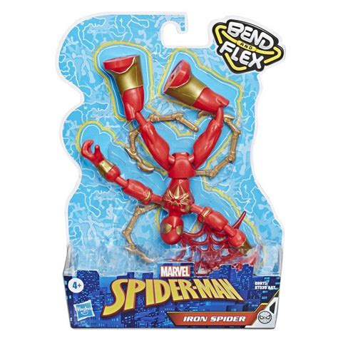 Buy Marvel Spider-Man Bend and Flex Iron Spider Action Figure Toy, 6 ...