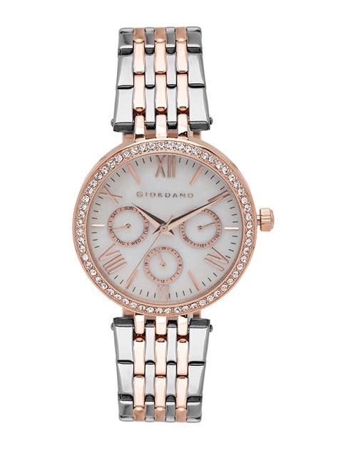 Giordano Multifunction Silver Dial Women's Watch- 2845-66 : Amazon.in ...