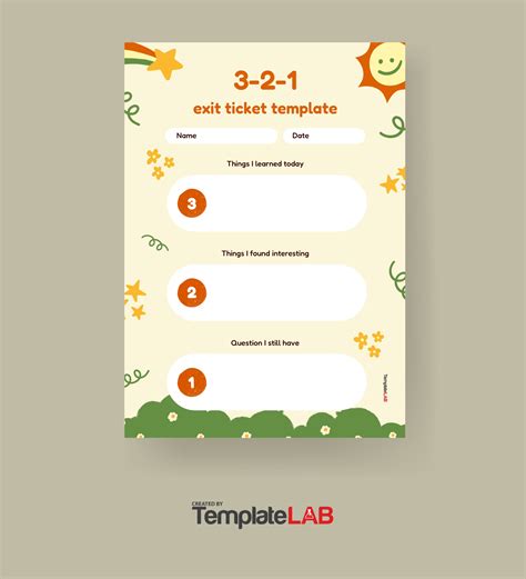 12 Printable Exit Ticket Templates (Word, PDF, PSD, PPTX) - Worksheets ...
