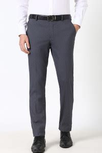 PETER ENGLAND Slim Fit Men Grey Trousers - Buy PETER ENGLAND Slim Fit ...