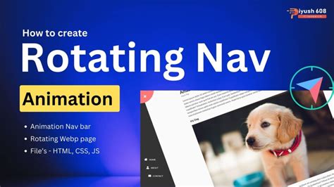 How to make Rotating Nav Animation using HTML, CSS, JS - Piyush608