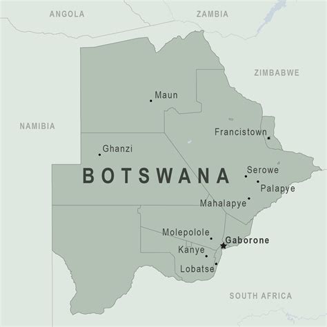 Map Botswana Africa