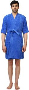 RAYMOND HOME Blue Medium Bath Robe - Buy RAYMOND HOME Blue Medium Bath ...