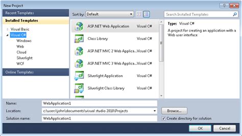 Rezultat imagine pentru Asp.net Web Application .Net Framework Visual Studio 2019