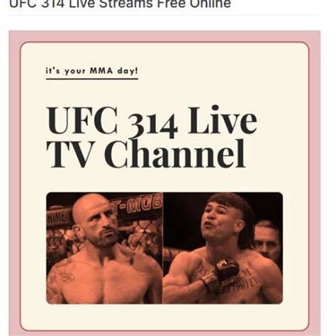 Stream [¡Aquí está En Vivo!]*UFC 314 En Vivo gratis el canal de ...