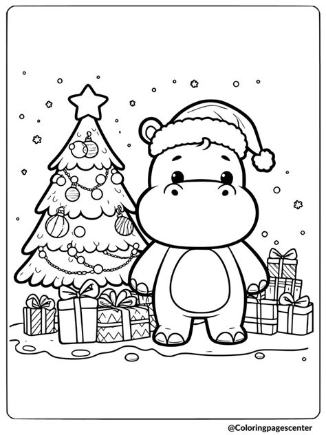 14 Cute Baby Hippo Coloring Pages