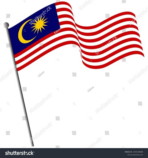Flag Malaysia Bendera Malaysia Malaysian National Stock Illustration ...