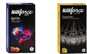 Buy Manforce Ignite Apple-Peach & Overtime Pineapple Flavoured Condoms ...