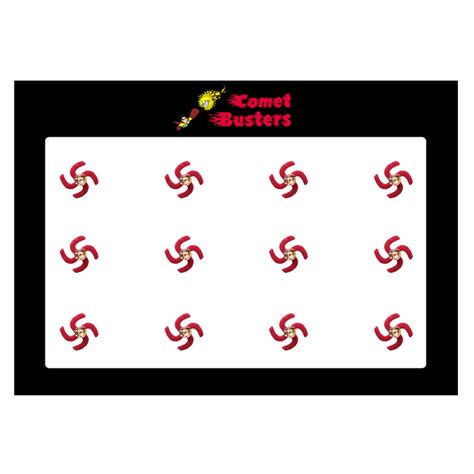 Comet Busters Red Swastik Design Bindis With Stone (9mm) (BIN1138)
