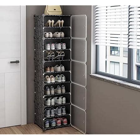 AYSIS DIY Shoe Rack Organizer/Multi-Purpose Plastic 5 Layers Portable ...