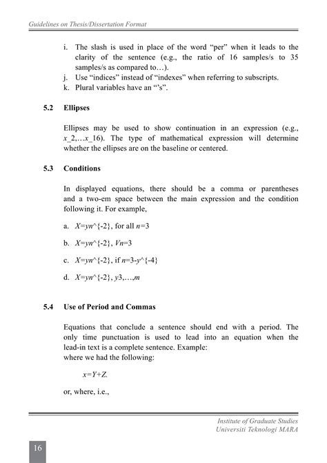 UITM Thesis Guidelines of Graduate Students | PDF