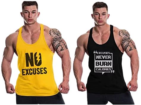 Buy MASCARI Men's Tank Tops Muscle Gym Bodybuilding Vest Fitness ...