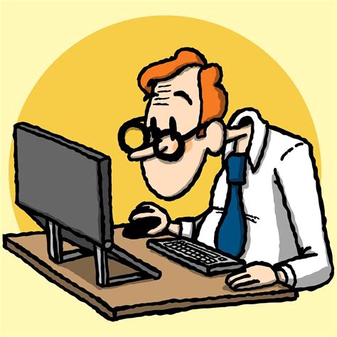 Computer Work Cartoon 的图像结果