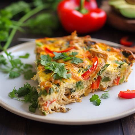 Fried Chicken and Bell Pepper Frittata - Coolinarco.com