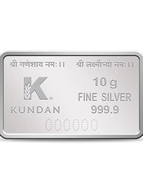 Pure Silver Kundan Lakshmi Ganesh 999 Silver Bars Enamelled - Silver Palace